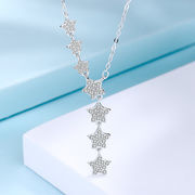 ネックレス  満天星のネックレス  ロング  流蘇  五角星  鎖骨鎖  飾り  プレゼント  ファッション