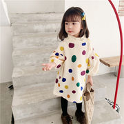 韓国子供服  子供服  キッズ服  女の子  ウェーブポイント  ワンピース  スカート  女の赤ちゃん  洋風