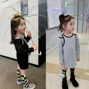 春新発売 女の子 子供服 キッズ服 韓国子供服 ゆったり カジュアル ワンピース ロングTシャツ