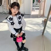 春新発売 女の子 子供服 キッズ服 韓国子供服 シャツ スカート ２点セット
