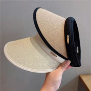 サンバイザー　麦わら帽子　ハット　UVカット　紫外線対策　韓国ファッション　レディース