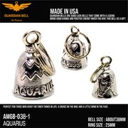 ガーディアンベル　ラッキーベル　星座 水瓶座 　バイカー　キーホルダー　お守り　GUADIAN BELL USA
