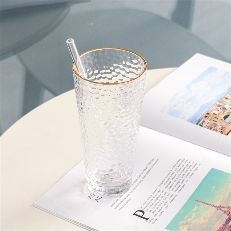 センスアップ韓国ファッション 2個入 ウォーターカップ ガラス クリエイティブ ピュアカラー 透明な