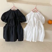 【2022春新作】韓国風子供服 ベビー服 　女の子　春秋　無地　可愛い　ベビー服　ワンピース　