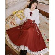 簡単にオシャレを楽しむ。韓国ファッション ロング フェミニン ガーリー レース 森ガール フリル 可愛い