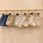 チェック柄  ゆとり  ハイネック   子供用  ジーパン  ズボン  韓国ファッション    子供パンツ 韓国子供服