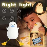 ナイトライト ベッドサイドランプ アヒル LEDライト タイマ設定 夜間ライト USB 充電  日本語取扱説明書