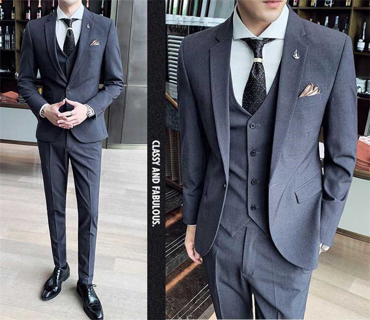 新色が安い 新品フォーマルウェアスリム スーツ セット ベストマングループ 韓国版 ウェディング ビジネス