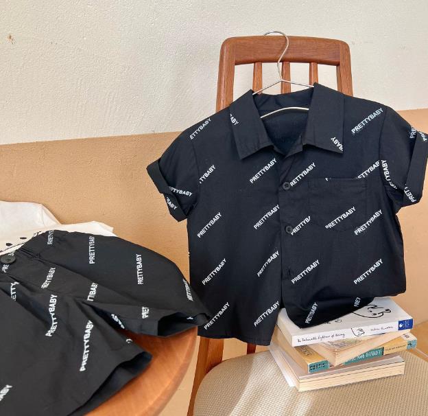 【2点セット】2022春新作 子供服  ベビー服  アパレル  半袖  シャツ+ショットパンツ  男の子