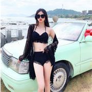 綺麗で快適な服 INSスタイル 韓国 セクシー 長袖 レース みずぎ 3点セット ビキニ 水着 女性 夏