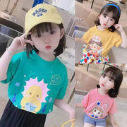 女の子の純綿半袖 夏のTシャツ 子供の夏服 韓国の子供服