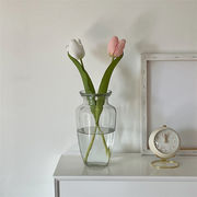 大好評につSALE延長 INSスタイル 透明な ガラス 花瓶 リビングルーム 寝室 装飾 水耕栽培