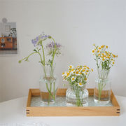 クリエイティブ シンプル 装飾 フラワーアレンジメント 大人気 透明な ガラス 花瓶
