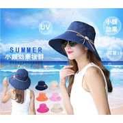 【日本倉庫即納】オシャレな UVハット 帽子 レディース 大きいサイズ 日よけ 折りたたみ つば広 リボン