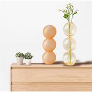 楽しておしゃれ 通勤する 花瓶 リビングルームフラワーアレンジメントクリアガラス ドライフラワー 装飾