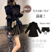 【日本倉庫即納】 韓国ファッション シャツワンピース 黒