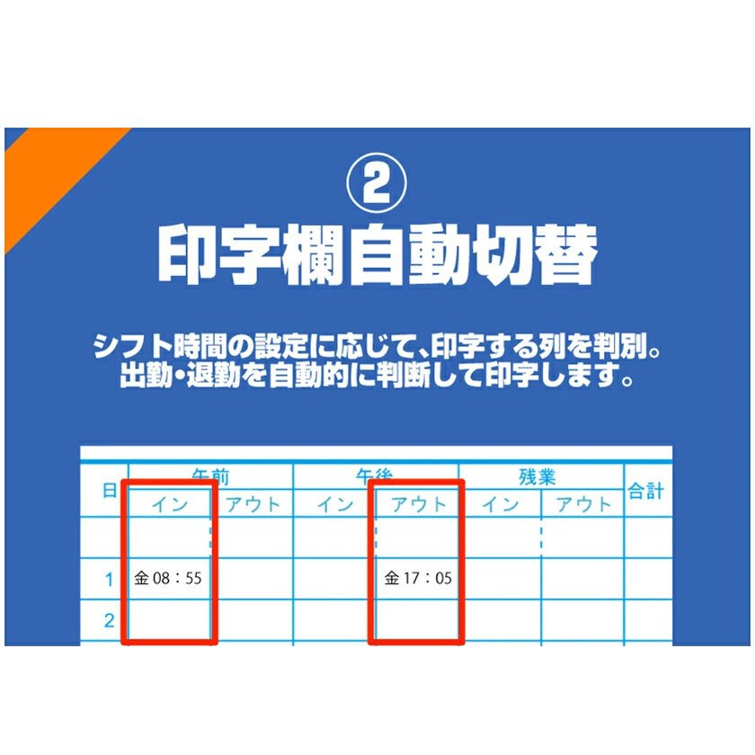 タイムレコーダー TOKAIZ 本体 6欄印字可能 両面印字モデル タイムカード５０枚付き TR-001s - 3