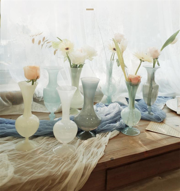 お急ぎください 多機能 透明なドライフラワー 花瓶 装飾品 リビングルーム フラワーアレンジメント ガラス