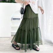 チュールスカート　レディース　INS　韓国ファッション　デザイン　春夏