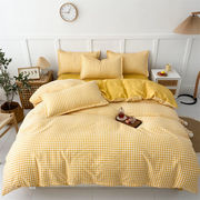 ナチュラルでシンプルなデザイン 寝具 チェック柄 小さい新鮮な 掛け布団カバー シート