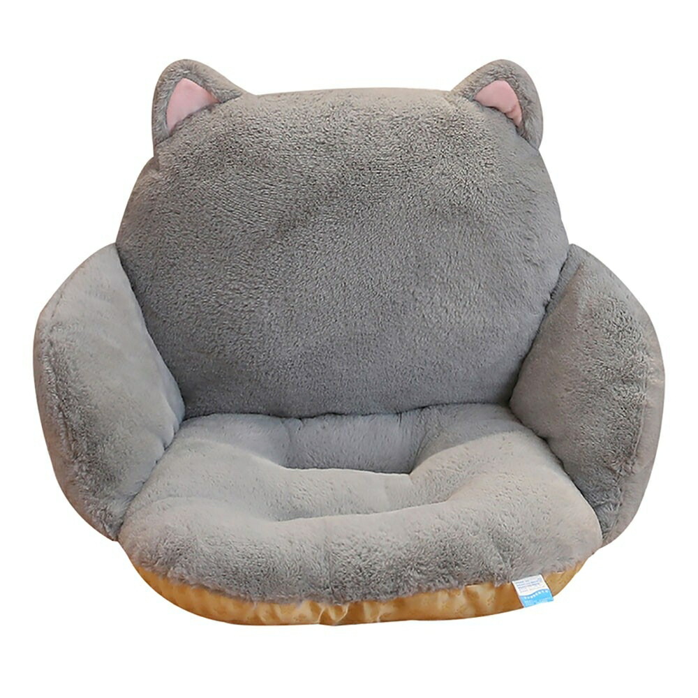 ２個セット 猫のチェアクッション☆　椅子 クッション 座椅子 猫 グレー 椅子 クッション 座椅子 猫 グレー キャット ぬいぐるみ 抱き枕