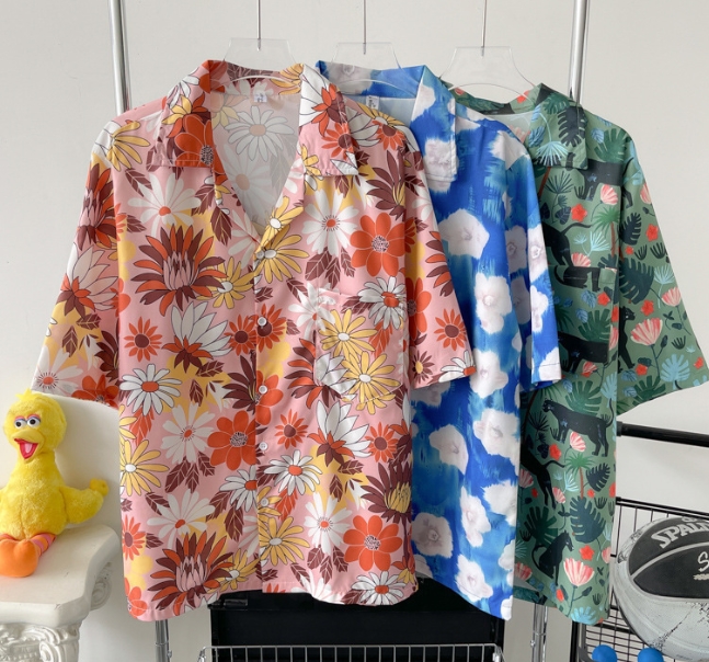 ハワイ 2022 夏新作 人気    花柄 ビーチ ゆったり リゾート半袖 メンズ シャツ ハワイシャツ 男女兼用 8色