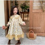 韓国風子供服 ワンピース    子供服   長袖   トップス  花柄  スカート   キッズ服   可愛い 女の子