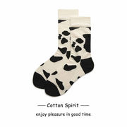 靴下　ソックス　個性　デザイン　レディース　韓国ファッション　INS　牛柄