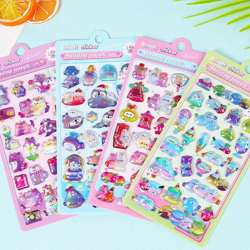 手帳シール　3Dシール　立体シール　粘着シール　手芸DIY ステッカー