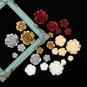 デコパーツ　デコレーションパーツ　バラ柄手芸diy アクセサリーパーツ　貼り付けパーツ　クラフト