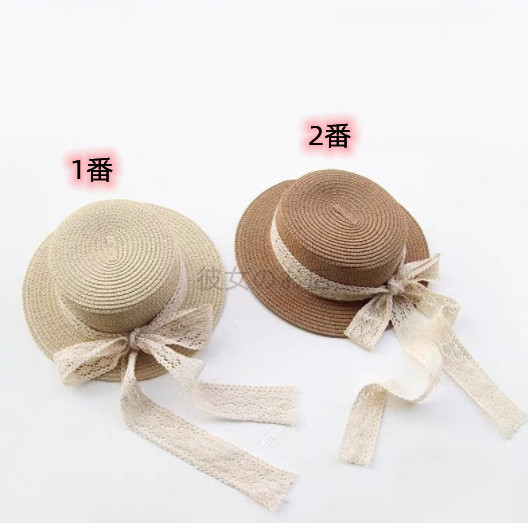2022春夏新作 親子帽子  子供帽子 ー 日焼け止め  キャップ 男女兼用 韓国ファッション  草編み帽子