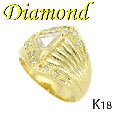 1-2204-02005 ASDR  ◆  K18 イエローゴールド デザイン リング  ダイヤモンド 0.79ct　12号