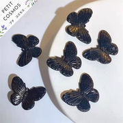 漆黒の蝶 樹脂パーツ デコパーツ DIYパーツ 手芸 ハンドメイド アクセサリーパーツ 韓国風