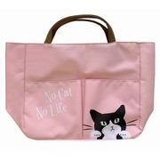 【新登場！鞄の中をすっきり整頓！人気のネコ柄】バッグインバッグ ネコ ハチワレ ピンク
