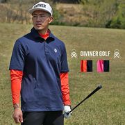 【ゴルフウェア】ロンT＋半袖ポロシャツレイヤード2点セット／DIVINER GOLF