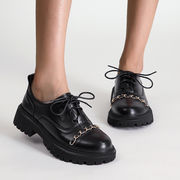 初回送料無料新しい厚手のソールレザーシューズプラットフォームレディース靴ファッション