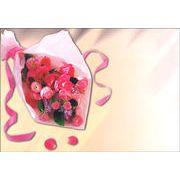 絵封筒 (同柄5枚セット) 156×108mm レターバレンタイン 花束 フラワー