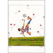 ポストカード イラスト マイケル・フェルナー「サッカー」名画 郵便はがき