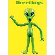 ポストカード カラー写真 宇宙人「Greetings」