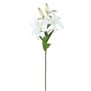 MAGIQ　オードリー カサブランカ　2輪咲き　ホワイト　アーティフィシャルフラワー　造花　ユリ