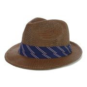 　日本製ストライプ巻織りペーパー中折　ヤング帽子