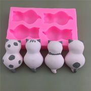 激安 アロマキャンドル DIY素材 石膏粘土 シリコンモールド プリン 手作りゴム型 UVレジン 猫