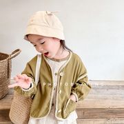 2022年の子供の秋の新しいジャケット、子供の秋の韓国の綿のジャケット、女の子と男の子のカーディガン