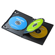 サンワサプライ DVDトールケース(3枚収納・10枚セット・ブラック) DVD-TN3-1