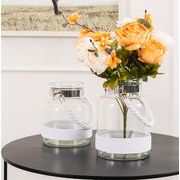 花瓶 ダイニングテーブル 装飾 ガラス クリエイティブ シンプル ドライフラワー 装飾 リビングルーム