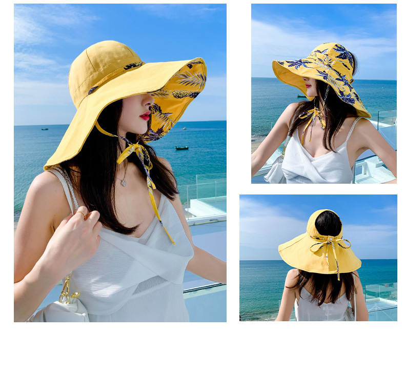 つば広帽子　バスケットハット　帽子　つば広　両面使える　紫外線対策　uvカット　夏日よけ帽子