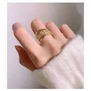 ビジューリング　指輪　ラインリング　韓国　アクセサリー