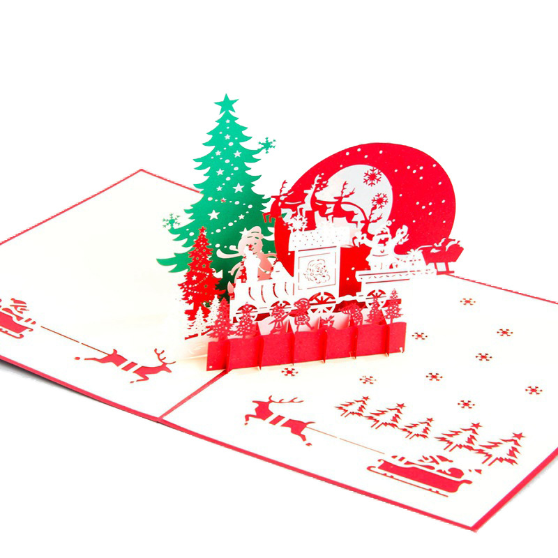 立体 3D  クリスマスカード  封筒や  バースデー 立体カード  ポップアップ  クリスマス  クリスマスイブ