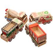 出産祝い１歳 2歳 3歳 誕生日 木製 知育玩具カーキャリア  木のおもちゃ 積み木  車 小道具 子供用品