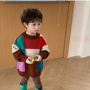 韓国子供服  子供 ニット キッズ セーター   防寒トップス 長袖 厚手  おしゃれ  ニットセーター 80-130